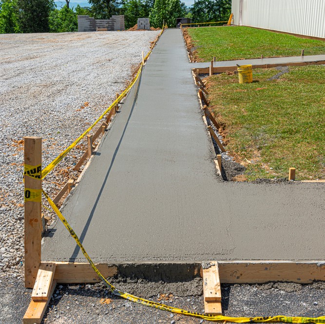 smart concrete pumping footpath